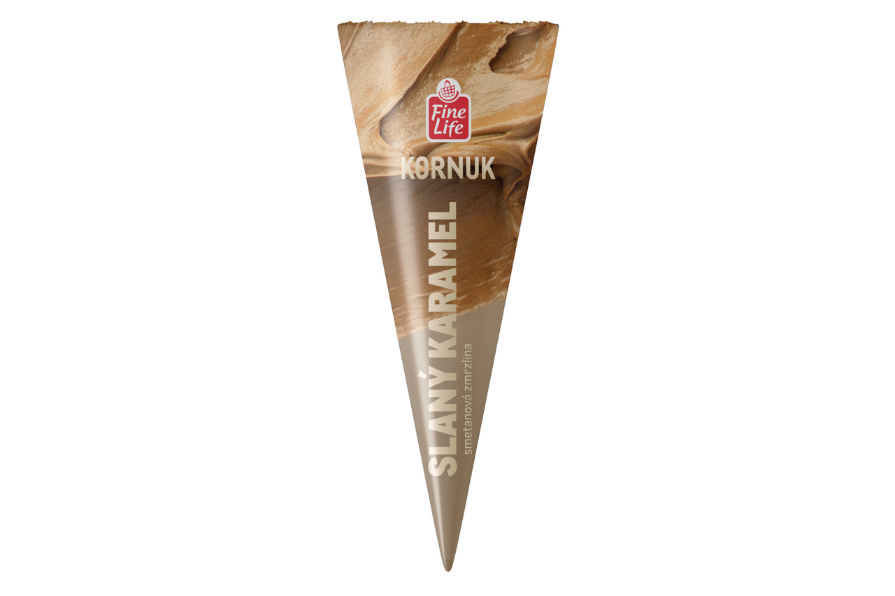 Fine Life Kornuk slaný karamel se smetanou mraž. 24 x 120 ml