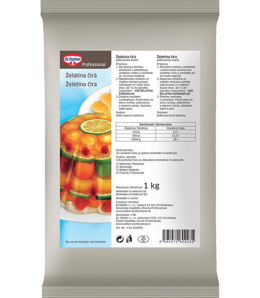 Dr. Oetker Želatina čirá 1 kg