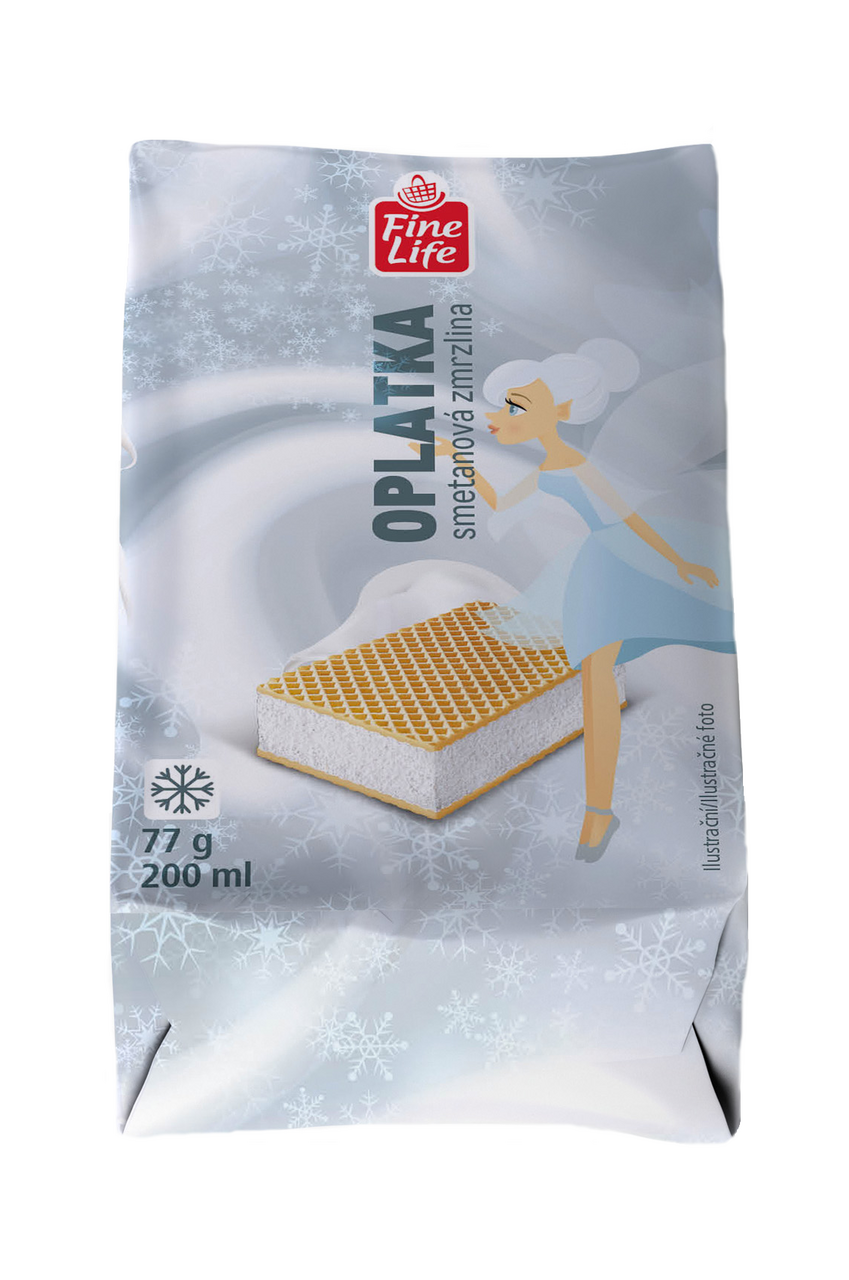 Fine Life Oplatka smetanová zmrzlina mraž. 200 ml
