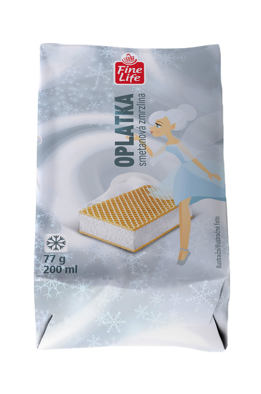 Fine Life Oplatka smetanová zmrzlina mraž. 10 x 200 ml